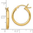 thumbnail image 2 of Auriga Fine Jewelry 925 Sterling Silver Gold-Tone 2x18mm Hoop Earrings for Women, 2 of 4