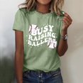 thumbnail image 2 of adviicd Chemises de Travail pour Femmes Hauts pour Femmes Grande Taille Été Manches Courtes Col Rond T-Shirt Ample Décontracté Vert Menthe, TG, 2 of 5