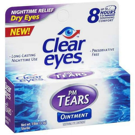 Clear Eyes: Pm Tears Nighttime Relief Dry Eyes Eye Ointment, 18 oz