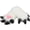 White, variant on Black Furry Dragon Paw Full Finger Mittens, Plush Anime Gloves for Themed Events, Black 38x20cm