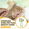 thumbnail image 3 of Self-Cleaning 2-in-1 Pet Grooming Brush, Dog & Cat Shedding Comb for Long/Short Hair, Home Furniture Fur Removal Tool(LR Green + Yellow), 3 of 6
