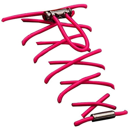 

Upgrade Version No Tie Elastic Shoelaces Adjustable Laces Lock - One Size Fits All Adult and Kids Shoes（Rose Red）