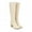 Beige, variant on Ankle Boots for Women Faux Zipper Lace up Waterproof Hiking Boot Ladies Fashion Western Style Cowboy Riding Shoes Casual Warm Knee High Heeled Middle Tube Shoes