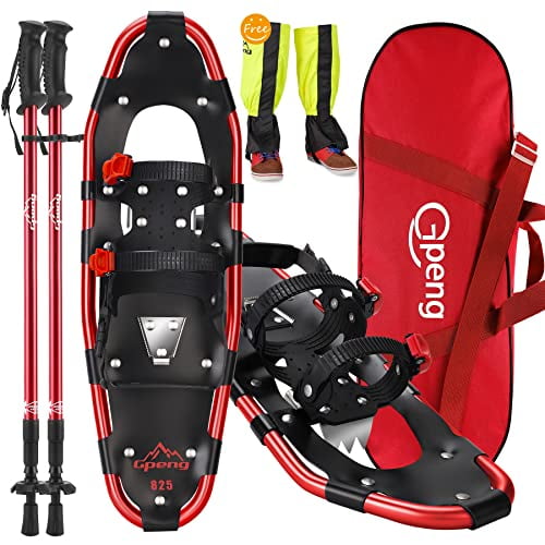 Gpeng 4in1 Xtreme Lightweight Terrain Snowshoes for Men Women Youth