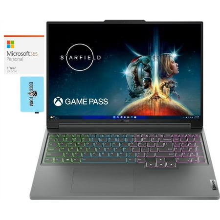 Lenovo Legion Slim 5 Gaming/Entertainment Laptop (AMD Ryzen 7 7840HS 8-Core, 16.0in 165 Hz Wide QXGA (2560x1600), GeForce RTX 4060, Win 11 Home) with Microsoft 365 Personal , Dockztorm Hub