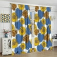 thumbnail image 4 of Sunflower Curtains Bohemia Flower Plant Boho Floral Blackout Window Treatment for Living Room Girls Woman Room Decor Art Printed Window Drapes 42x63in, 4 of 6