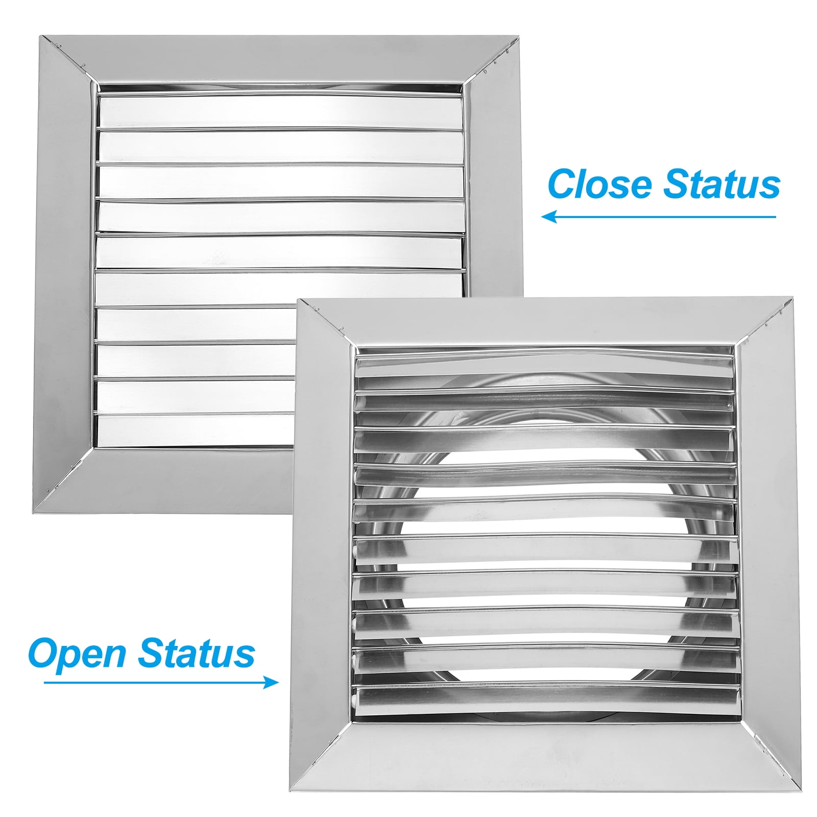 Uxcell 6 Inch Dryer Vent Cover, Stainless Steel Exterior Wall Outlet Vent Grille, Louvered with Flap