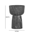 thumbnail image 5 of Pemberly Row Table d'Appoint Contemporain Noir en Faux Marbre pour Intérieur/extérieur, 5 of 5