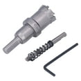 thumbnail image 1 of Kit de corte de agujeros con dientes de metal gruesos y broca de carburo TCT con llave hexagonal, taladro de perforación de 25 mm/1 pulg., 1 of 12