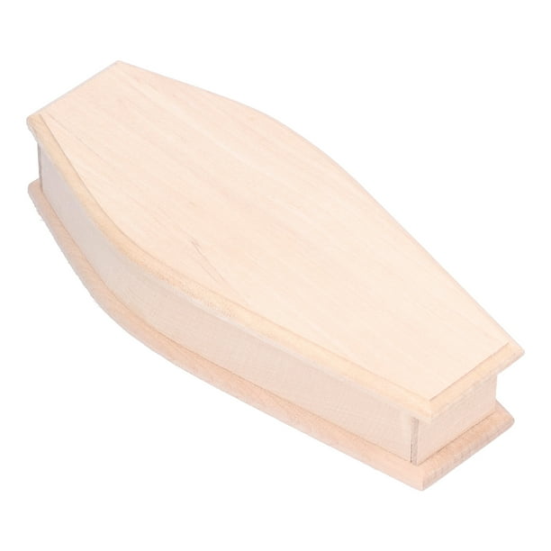 Coffin Prop, Unfinished Wood Funeral Coffins Coffin Box For Decoration