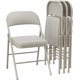 thumbnail image 1 of 4-pack of beige folding sillas con padded cushion y back, metal frame holds up to 350 lbs, ideal para para home, oficina, indoor y outdoor events, 1 of 8