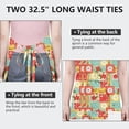 thumbnail image 6 of Pioneer Flower Floral Print Pattern Apron for Women and Men, Cotton Linen Waterproof with Pockets, Adjustable, 33x27 Inch for Kitchen, Gardening, BBQ, Salon, 6 of 6