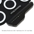thumbnail image 5 of Viflosae Outdoor Kids Toys Christmas Toys Electronic Drum Set, Folding Hand Roll Electronic Drum Roll Up Drum Practice Pad Kit, Drum Pedals Drum Sticks , Great Holiday Birthday Kids, 5 of 8