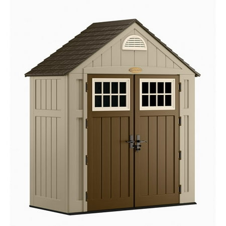 suncast 7.5' x 3.5' alpine shed, taupe - walmart.com