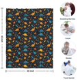 thumbnail image 4 of DarkBlue Dinosaurs Pattern Blanket,Comfortable Soft Flannel Throw Blanket,All Season,Warm Lightweight Blankets for Sofa Bed Couch Living Room Chair,30"x40", 4 of 4
