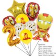 thumbnail image 3 of Adornos para tartas con diseño de superhéroes de Disney, Iron Man, Los Vengadores, pancarta en espiral, globos de látex para decoración de fiestas de cumpleaños infantiles, 3 of 5