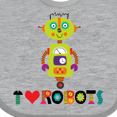 thumbnail image 4 of Inktastic Robotics Team I Love Robots Boys or Girls Baby Bib, 4 of 4