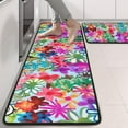 thumbnail image 2 of Kitchen Rugs Sets Of 2,Pioneer Flower Floral Print Pattern Anti Fatigue Kitchen Mat Rugs Non Slip Washable,Decorative Kitchen Floor Mats for Kitchen,Sink,Laundry,17"x47"+17"x47", 2 of 5