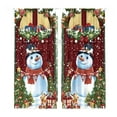 thumbnail image 2 of Oliegs Couverture Rideaux Imprimés des Fêtes 2 Rideaux Plats 2D Imprimés Rouges de Noël avec Flocons de Neige et Branches pour Chambre Salon Fête des Fêtes, 2 of 4
