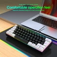 Gaming Keyboard, Quiet Wired Computer Keyboard USB Wired 61Key Gaming Keypad Ergonomic