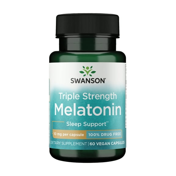 Swanson Dietary Supplements Triple Strength Melatonin 10 mg Capsule 60ct