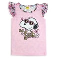 thumbnail image 2 of Peanuts Pajamas Toddler Girls Snoopy Joe Cool So Fab Ruffle Sleeve Pant Sleep Set, 2 of 6