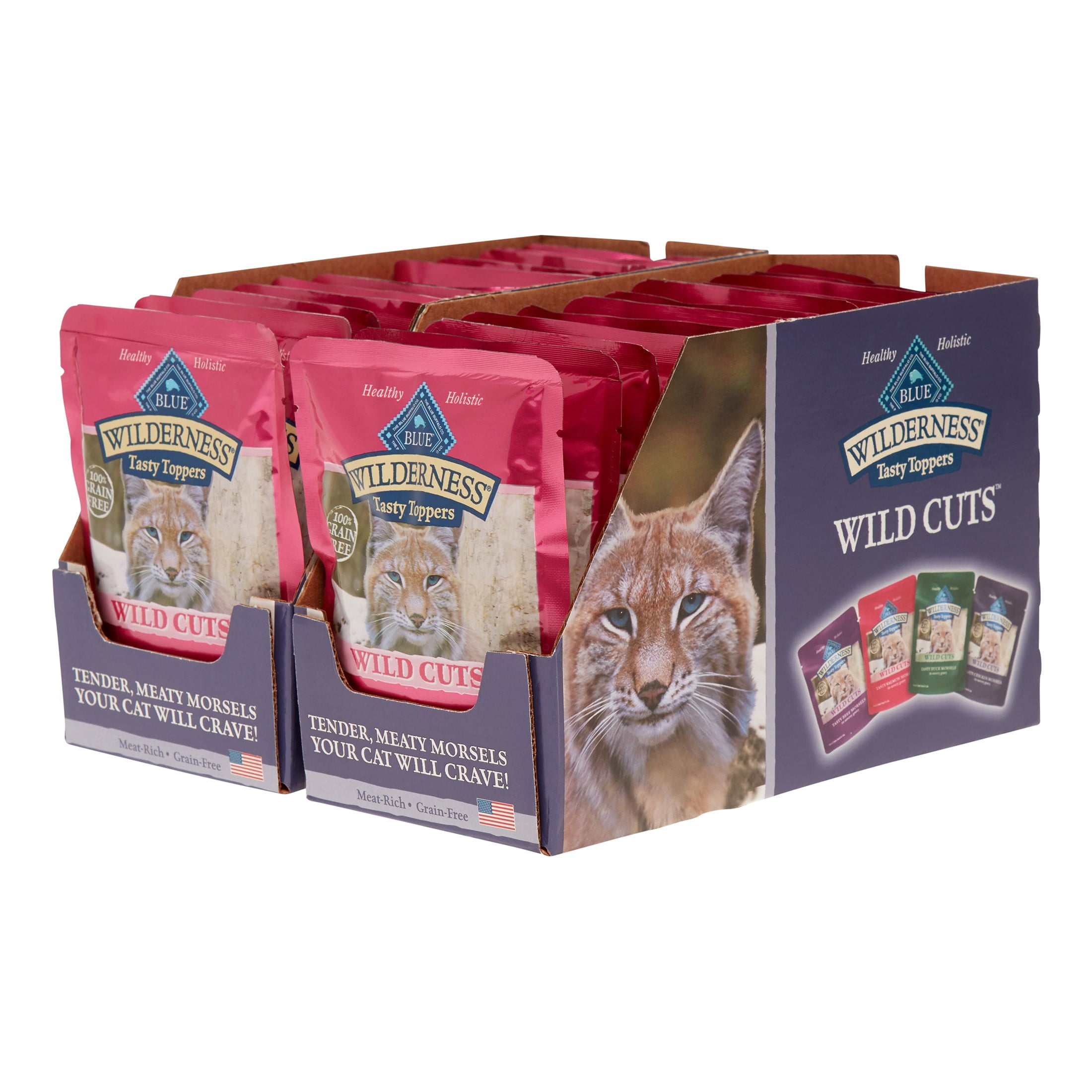 BLUE Wilderness Wild Cuts All Breeds All Life Stages Tasty Salmon Morsels Wet Cat Food, 3 oz. (Case of 24)