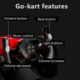 thumbnail image 5 of iRerts 12V Powered Pedal Go Kart, Ride on Toys Go Kart for Kids Boys Girls, Kids Ride on Go Cart with Music, LED Light, Horn, Forward Backward, Kids Birthday Gifts for 3-6 Ages, Red, 5 of 11