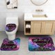 thumbnail image 5 of Juego de 4 cortinas de ducha para niña negra, diseño de mariposas azules y moradas con motivos afroamericanos, decoración de baño para mujer negra afroamericana, cortina de ducha de tela impermeable,, 5 of 7