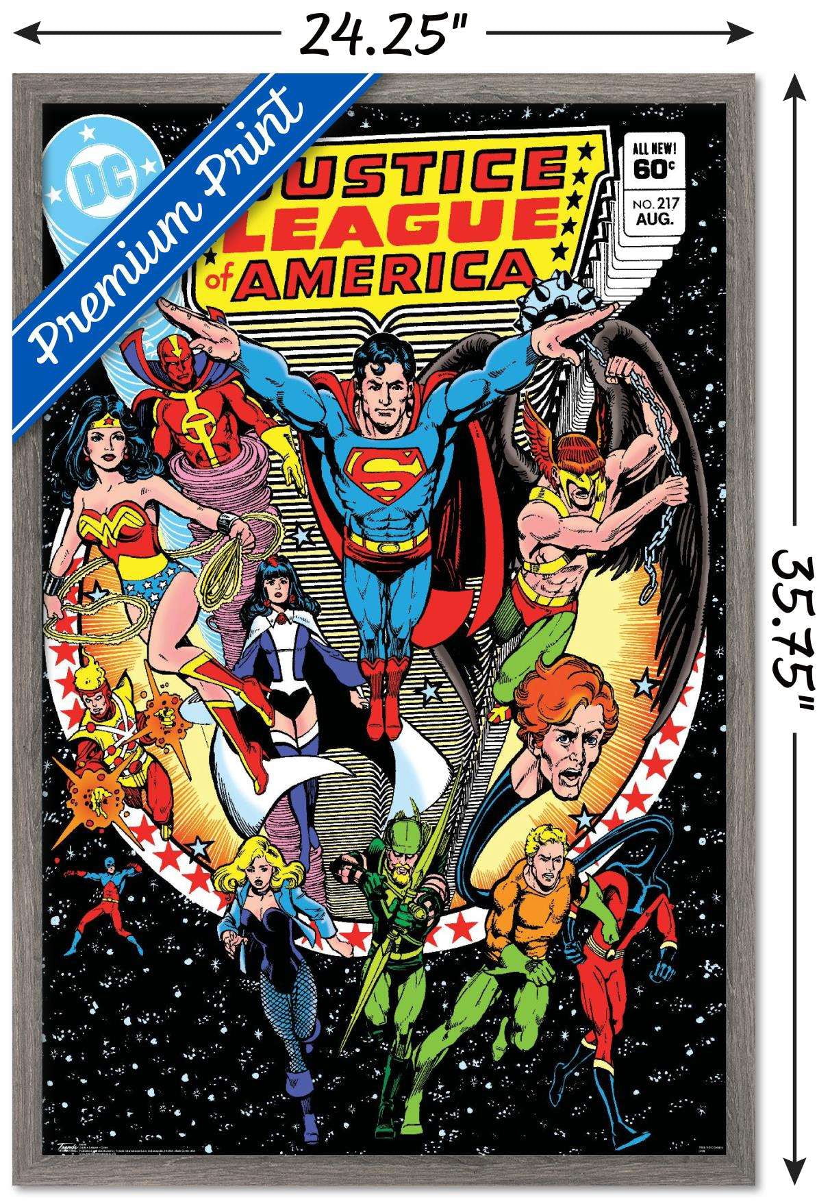 DC Comics - Justice League - Cover Wall Poster, 22.375" x 34", Framed