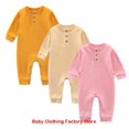 thumbnail image 1 of Pijamas para bebé recién nacido, Ropa De dormir 100% De algodón con cremallera, con calcetines, para otoño y primavera, 1 of 4