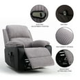 thumbnail image 6 of Furvclv Recliner Chair, Home Theater Seating With Adjustable Backrest, Extendable Footstool, Electric Remote Control, Thick Cushions, Electric Sofa Chair For Living Room, 6 of 9