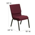 thumbnail image 6 of Flash Furniture HERCULES Series 18.5''W Stacking Church Chair in Burgundy Patterned Fabric - Gold Vein Frame, 6 of 12