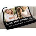 thumbnail image 6 of Custom Blanket with Photos Personalised Photo Blanket for Adult with Photos&Text Flannel Throw Blanket Personalised Couples Gifts Birthday for Women Men(100x127cm), 6 of 6