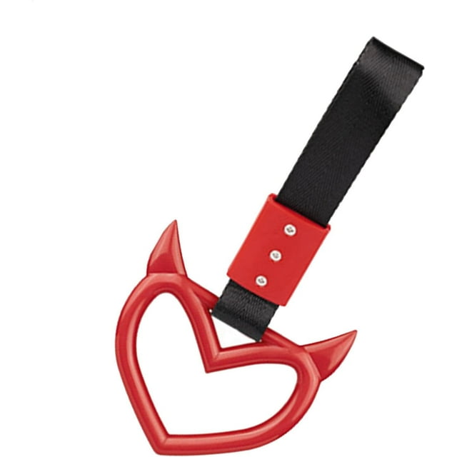 ZOUSSIQI Car Handle Straps Drift Charm,Devil Heart Design Hand Strap Drift for Car Interior - Easy to Install Car Handle Straps Drift Charm, Interior Exterior Decoration CA919-62870