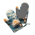 thumbnail image 5 of Hirioo Mountain Lotus Serenity for Silicone Oven Mitts for BBQ, Baking, Cooking, Set of 2, Heat Resistant 260℃, Non-Slip Kitchen Essentials, 5 of 6