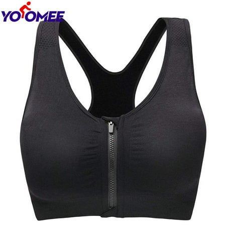 

Women Sports Bra Plus Saiz Zips Sports Bra Breathable for Training Fitness Exercise Running Gym Yoga Fitness Green Int:3XL