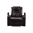 thumbnail image 2 of Living Room Leather Armchair With Cup Hold Storage USB Recliner - Multicolor, 2 of 8