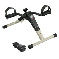 Himaly Portable Under Desk Pedal Exerciser, Holds 240 lbs, Folding Mini Exercise Bike with Adjustable Resistance for Arm & Leg Workout at Office, Home & Therapy