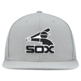thumbnail image 2 of Men's Mitchell & Ness Gray Chicago White Sox Cooperstown Collection Basic Flip Snapback Hat, 2 of 4