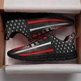 thumbnail image 3 of Baseball American Flag Running Shoes Sneakers Mesh Black Size 4, 3 of 5