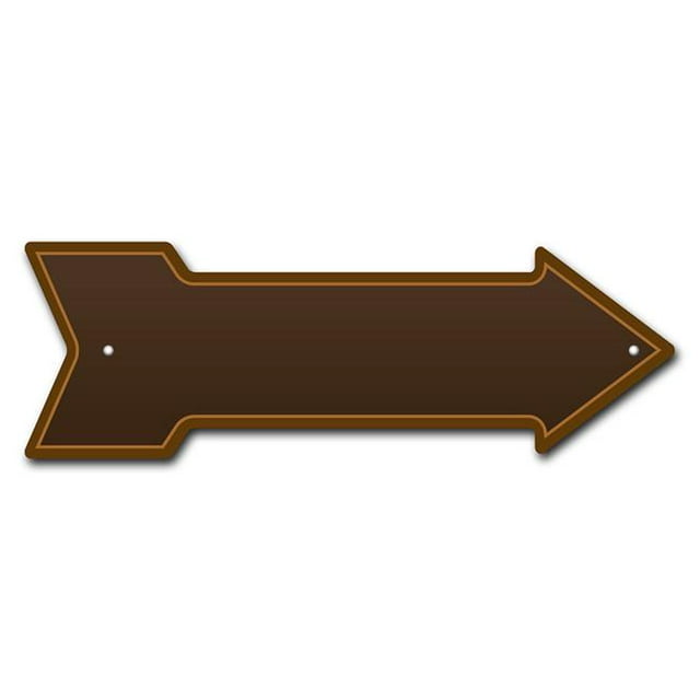 SignMission P-ARROW-999934 Panneau Flèche Marron 6 x 18 Po de Large