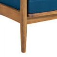 thumbnail image 2 of GDF Studio Emmry Outdoor Acacia Wood Loveseat Set with Coffee Table, Teak and Dark Teal, 2 of 11