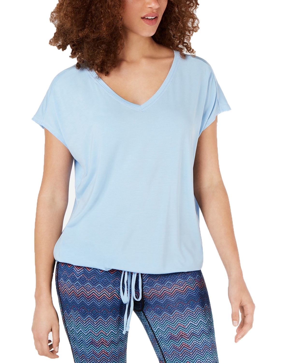 Ideology Ideology Women's DrawstringHem Top Blue Size Large
