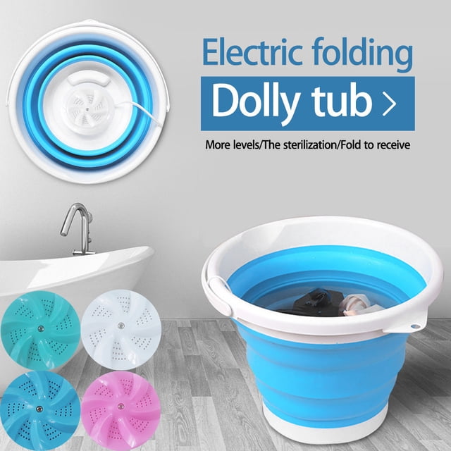 Vaidha Portable Mini Turbo Washing Machine Foldable USB Powered Laundry Washer Set