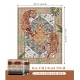 thumbnail image 5 of CHAKME 8'x10' Vintage Tiger Area Rugs Non Slip Machine Washable Vintage Boho Carpet Low Pile Print Bedroom Dining Room Home Office Rug,Beige, 5 of 8
