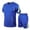 Blue, variant on Men's 2-Piece Athletic Set: Quick-Dry T-Shirt + Mens Shorts for Gym, Running & Casual Red L