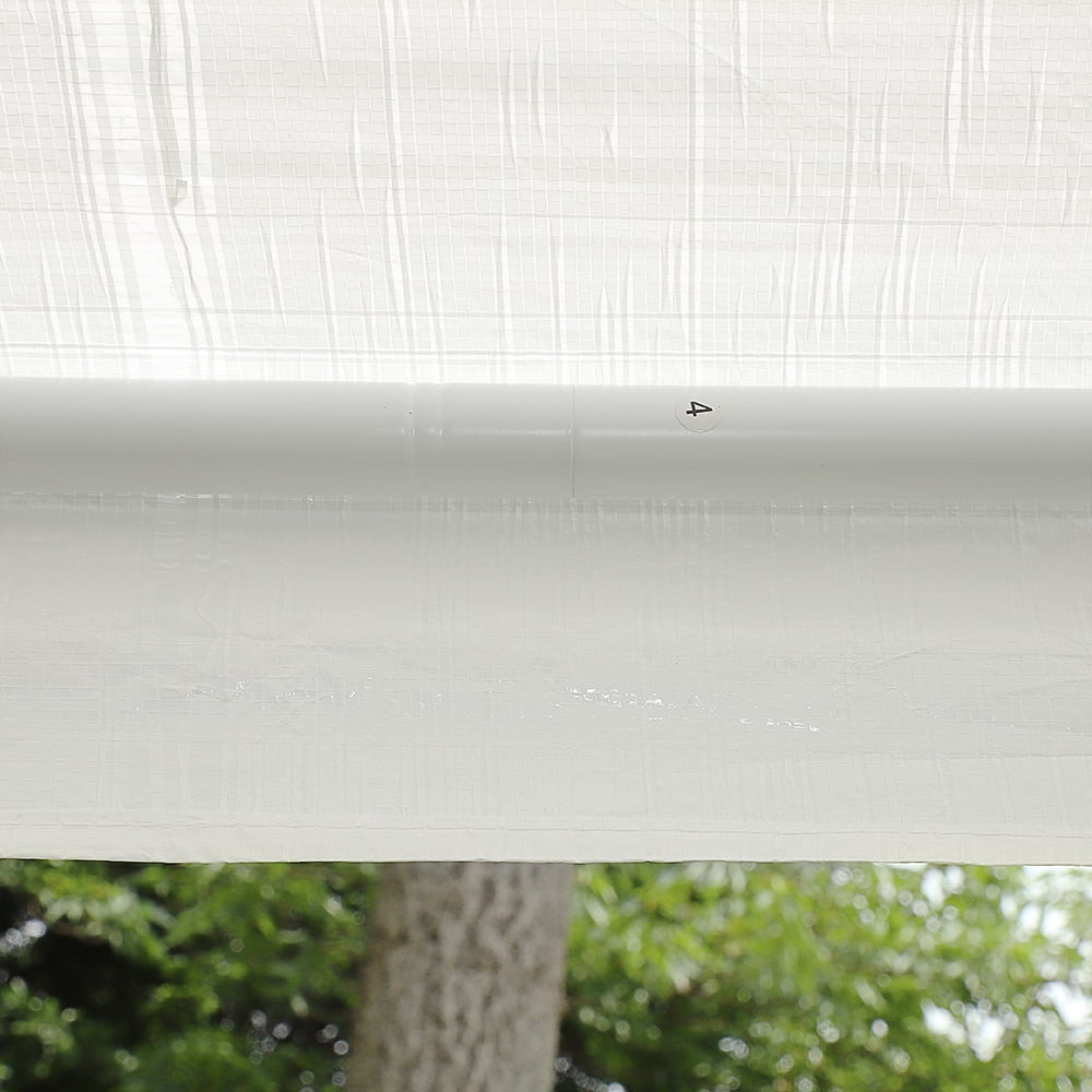 Kadyn Four Sides Canopy Tent, 10' x 20' Camping Tents with Spiral Tubes, Outdoor Canopy Tent for Parties Garden Pool, White Kadyn Four Sides Canopy Tent, 10' x 20' Camping Tents with Spiral Tubes, Outdoor Canopy Tent for Parties Garden Pool, White