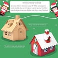 thumbnail image 7 of Christmas Gingerbread House Kit Cardboard Coloring House, Christmas Holiday Craft Cardboard Gingerbread Decorations for Xmas Party DIY Craft Supplies Home Decor 1 Pack,Style C, 7 of 7