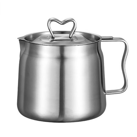 

HAFNFUE Large Capacity 304 Stainless Steel Oil Filter Pot Multipurpose Oil Filter Container Kitchen Oil Filter Stainless Steel Oil Filter for Kitchen Fryer (1.5L & 2L) 1pc Standing Strainer